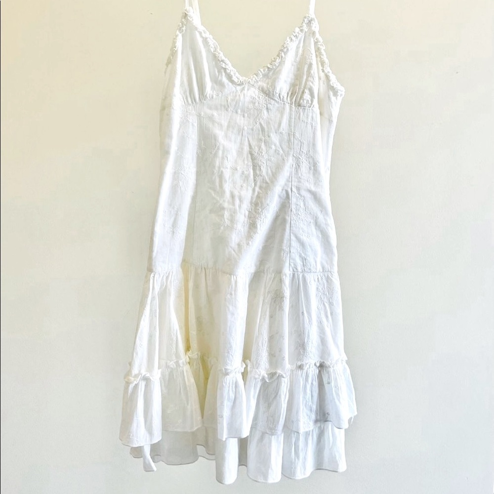 100% Cotton White Embroidered Eyelet Dress